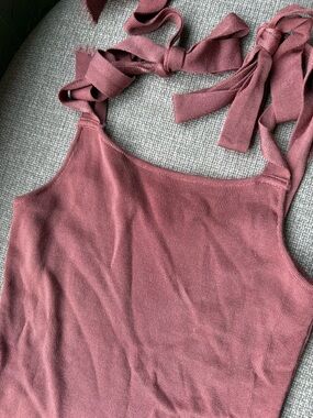 Urban Outfitters Rust Tie-Shoulder Midi Dress